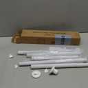 No Drilling Closet Rod, 27.5-74 Inches Hanging Closet Rod for Clothes, Closet Bar & Pole Heavy-duty, Closet Rods for Hanging Clothes For Closet Wardrobes Bathroom Laundry RV Curtains,White