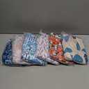 ALVABABY 6 Pack Cloth Diaper with 12 Inserts One Size Adjustable Washable Reusable Diaper Cover for Baby Girls and Boys