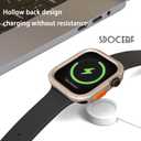 2 x Apple Watch Cover Compatible with Apple Watch Case 45mm 44mm, Soft Flexible TPU Protector Bumper Cover Lightweight Thin Guard Shockproof Frame Compatible for iWatch Series 9 8 7 6 5 4 SE (Titanium)