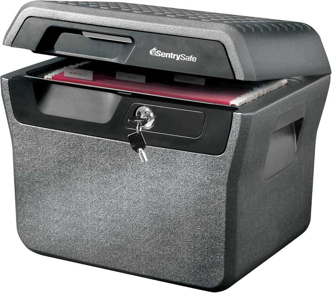 SentrySafe Waterproof Fire-Resistant File Holder, 44-Lb, 0.66 Cu Ft Capacity, Charcoal Gray