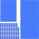 K TOMOTO 40FT Replacement Track Set Builder Pieces, Compatible with 1:64 Diecast Cars, 86-Piece Straight Track Set, Connectors Included, 40 Feet of Track(Blue)