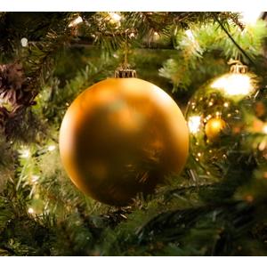 Christmas Ball Ornaments Set - 8 Inch, Extra-Large Giant Hanging (Gold Matte)