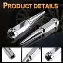 Wheel Spike Lug Nuts & Cone/Conical Bulge Seat kit M14x1.5 Compatible with GMC Yukon Suburban GMC Ford F250 F350 RAM 2500 Sierra 3500 More Replace 24+1 pcs