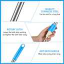Spin Mop Replacement Handle 360 Degree Spin Mop Pole Handle Replacement Rotating Telescopic Stick for Head Replace Spinning Household Cleaning Accessories for Home(Cute Blue)