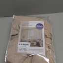 MIULEE Natural Beige Linen Curtains 96 Inches Long 2 Panels for Bedroom Living Room, Soft Linen Textured Window Drapes Semi Sheer Light Filtering Back Tab Rod Pocket Farmhouse Burlap Look Decor