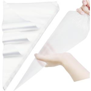 24 Inch Extra Large Piping Bags 200 Pack - Disposable Pastry Bags - Thick Anti-Burst Pastry Icing Frosting Piping Bags For Decorating Cupcakes Cakes Cookies (Large 24 Inch-200 Pack)
