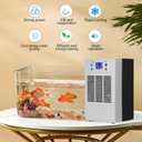 Electric Water Heater Chiller, AC 100240V 20L Aquarium Chiller ABS Housing Digital Display Intelligent Temperature Control 70W with Pump for Fish (US Plug Pump US Plug 110V)