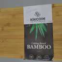 Kikcoin 1711 Bamboo Cutting Boards for Kitchen, Healthy Wooden Cutting Boards for Kitchen, Charcuterie, Vegetables, Cheese, Extra Large Chopping Boards with Deep Juice Groove and Handle, Natural