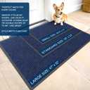 OLANLY Front Door Mat Indoor Outdoor Entrance, Waterproof Heavy Duty Doormat, Fade Resistant, Low Profile, Easy Clean Patio Porch Welcome Floor Mats for Entry, 35x23, Blue