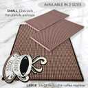 Coffee Bar Mat 16"x12"  0.30in Thick Non-Slip Rubber Countertop Protector, Spill-Proof Durable Kitchen Mat for Coffee Station, Barista Mat, Glass Drying & Bar Accessories (Cafe Au Lait)