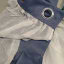 Lush Decor Sheer Grommet Curtains With Insulated Blackout Lining, Window Curtain Panels, Pair, 38"W x 84"L, Navy - Curtain With Sheer Overlay, Elegant Blackout Curtains for Bedroom 1 Pack