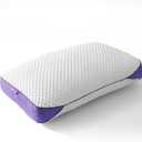 HOMELAB Adjustable Shredded Memory Foam Pillow Queen Size, Cooling Bed Pillow for Sleeping with Removable Cover, Medium Pillow for Side Stomach & Back Sleepers, 1 Pack 20"x28"