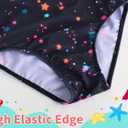 Girls Bathing Suits Size 6 7 Years Old Black Stars Print One-Piece Halter Swimsuit Quick Dry Summer Beach Kids Swimwear