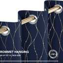 Deconovo Blackout Curtains - Thermal Insulated, Noise-Reducing Window Drapes for Bedroom, Living Room -2 Panels, Navy Blue, 52W x 84L