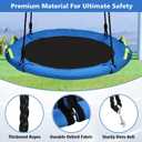 Tree Swing, Saucer Flying Swing 24 Inch for Kids, 900lbs Weight Capacity, with Adjustable Hanging Straps, for Backyard and Outdoor Playground, Gifts for Kids, Blue