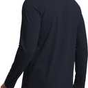 GEMYSE Men's Quarter Zip Pullover Long Sleeve Running Shirt 1/4 Zip Quick Dry Athletic Workout Shirts (XXL)