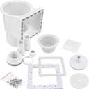 284102 Standard Thru-Wall Skimmer w/Return Fitting for Above Ground Swimming Pools-Opening Width 6" Fits All Standard Pool Wall Cutouts
