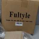 Fultyle Round Side Table, Small Drink Table for Small Spaces, Modern Accent End Table Nightstand with Solid Wood Leg for Living Room, Bedroom, Corners, and Office (White)