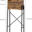 YATINEY Over The Toilet Storage Cabinet, Freestanding Above The Toilet Storage Cabinet, Over The Toilet Storage Rack with X-Shaped Back Support, for Bathroom, Laundry, Rustic Brown and Black TR04BR, 23.6"L x 9.0"W x 48.4"H