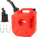 Portable Tank with Locking Mounting Upgraded Bracket Mounting 5L / 1.3 Gallon Fits for Car Motorcycle SUV ATV UTV/U bolt for 1" Tube (With Locking)