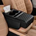 Car Multifunctional Four in one armrest Box Height pad Center armrest Cup Holder Tissue Box armrest Box Storage Bag Cup Storage Box