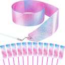 14PCS Sparkling Dance Ribbon for Kids Girls Princess Mermaid Ballet Ballerina Gymnastics Birthday Party Favors Decorations, Kids Twirling Streamer Ribbon Dancer Wands for Outdoor Toys