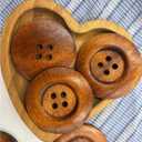 2 x 20 Pack Wooden Sewing Buttons, 2.36 Inch Round, 4 Holes, 60mm Large Size for Crafts, DIY Clothing, Bag Decoration, (Brown)