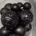 Christmas Ball Ornaments - 30pcs Shatterproof Christmas Ornaments Set Plastic Hanging Christmas Decorations for Xmas Tree Holiday Party Decor, 6 Styles in 4 Sizes (Black)