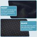 2PCS Wheelchair Armrest Pads with Hook and Loop Straps, Soft & Warm Short-Pile Plush Wheelchair Armrest Pads, Non Slip Arm Rest Covers for Handicapped/Adult, Comfort Foam Wheel Chair Arm Cushion-Black