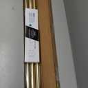 BlastHome Non-Adjustable Luxury Curtain Rods for Windows, 1  Rod Set, 11 foot Fixed Length (Three Rods Connect for a Seamless Look), Brushed Gold