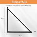 Colinktool Underbody Steel Mounting Brackets,18 x 18 Inch Truck Tool Box Mounting Kit, with Screws Spacers and Sleeves - 2 PCS