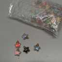 PH PandaHall 54pcs 9 Colors Glass Ball Charms Star Charms Luminous Star Pendants Glow in the Dark Pendants for Jewelry Making Bracelet Dangle Charm DIY Crafts 17X19mm