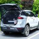 Car Tailgate Door Magnetic Screen Mesh for SUV Trunk, Camping Net Screens for Car Tent, Closed with Double-Ended Zipper, Protection B-u-g-s and UV Net, Breathable Mesh Cover (Extra Large)