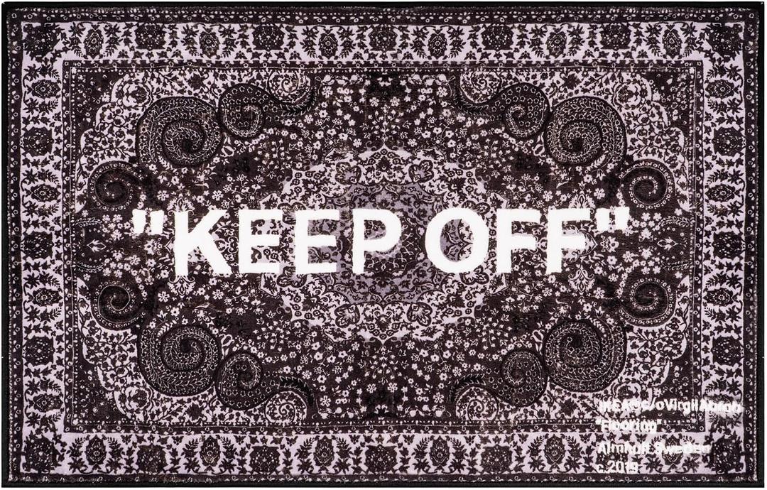 KEEP OFF Cashew Floral 6.6x9.8 ft Plush Area Rug Hypebeast Room Decor, 6'7" x 9'11"