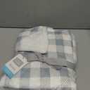 Hudson Baby Unisex Baby Plush Mink and Sherpa Blanket, Gray Plaid, One Size