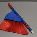 Kids Broom-Housekeeping Cleaning Tool for Kids Pretend Playing,Retractable Small Broom for Littler Helper(Blue+Red)