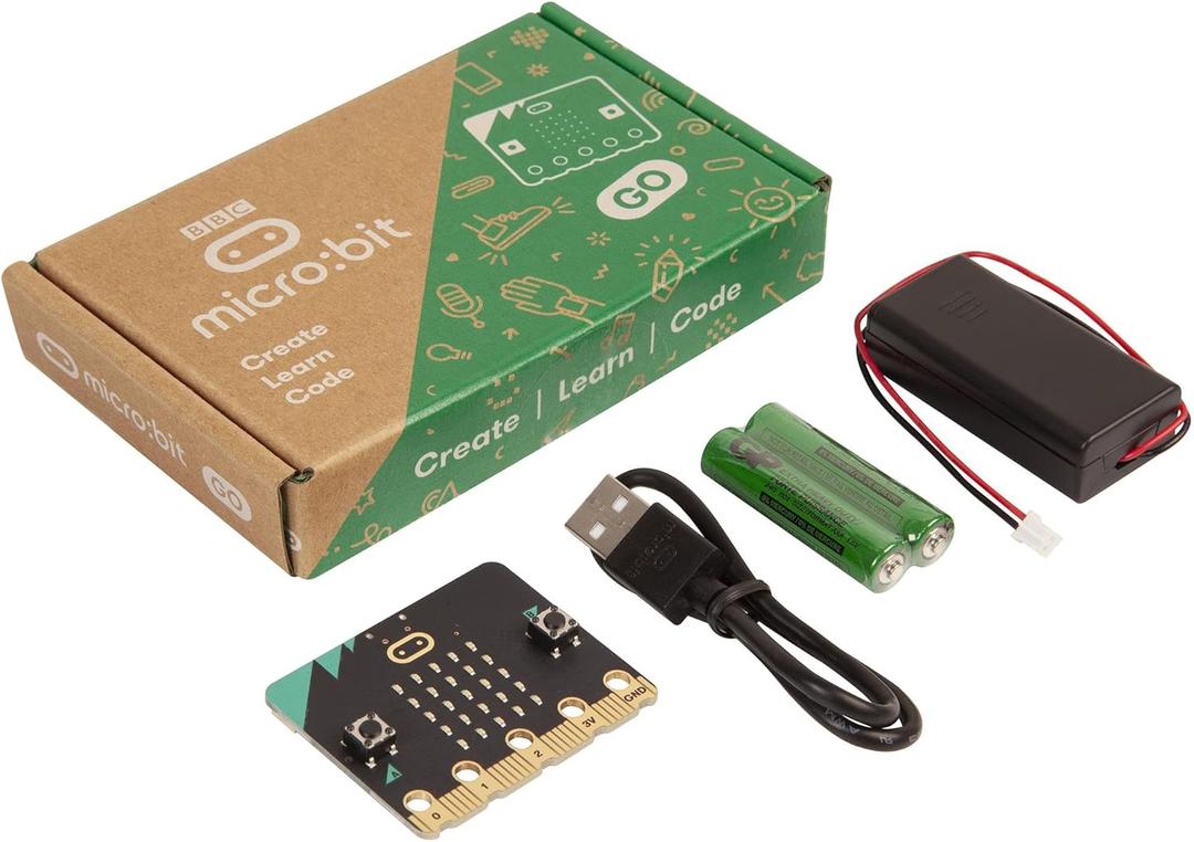 Micro:bit V2 Go Kit Original Micro bit V2 Starter Kit, with Microbit v2.2, Battery Holder, Micro USB Cable