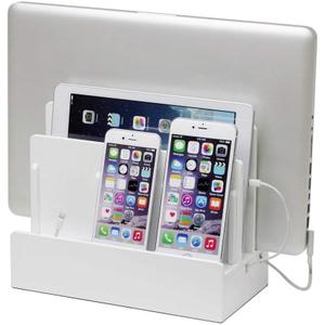 G.U.S. Multi-Device Charging Station Dock & Organizer, Tablets and Phones - Strong Build | High Gloss White