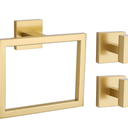 Brushed Gold Bathroom Hardware Set 3 Pieces, Toilet Paper Holder Set Stainless Steel Bath Hand Towel Ring for Bathroom Hardware Accessories Set Wall Mounted
