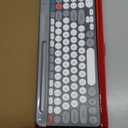 Wireless Keyboard and Mouse Combo with Phone Tablet Holder, Rechargeable Dual-Mode (Bluetooth 5.0 and 3.0 +2.4G) Multi-Device Silent Mouse for Windows, iPad, Tablet, MacOS,iOS,Android (White+Grey)