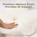 Wave Support Cooling Pillow for Neck & Back Pain Relief , Odorless Ergonomic Butterfly Memory Foam Pillows, Orthopedic Bed Pillow for Side Back Stomach Sleeper Help to relieve pain and improve sleep