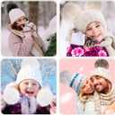 SIQUK 15 Pieces Faux Fur Pom Pom Balls 6 Inch Large Fluffy Faux Fox Pom Pom with Elastic Loop for Knitting Hat Gloves Scarves Crafts Accessories (Soft Color)