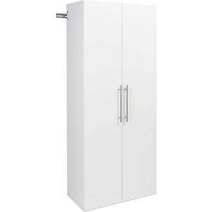 Prepac HangUps 30" Large Garage Cabinet, Bathroom Cabinet Wall Mount, Ideal for Garage, Kitchen and Laundry Organization 30" W x 72" H x 16" D, White