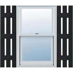 12"W x 65"H Builders Edge Shutters (Per Pair), 002 - Black