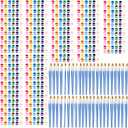 50 Pack Mini Acrylic Paint Set, 12 Colors Washable Acrylic Paint Strips with 100Pcs Painting Brushes for Kids&Adults Paint, 700PCS Kids Painting Kit for Birthday Party Favor, Classroom, Art Gift