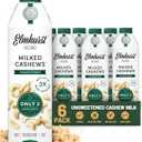 Elmhurst 1925 Cashew Milk Unsweetened - 32 Ounce (Pack of 6) Dairy-Free, Gluten-Free, Vegan, Kosher, Shelf Stable Milk Made with Water & Cashew for Healthier, Simpler Plant-Based Alternatives