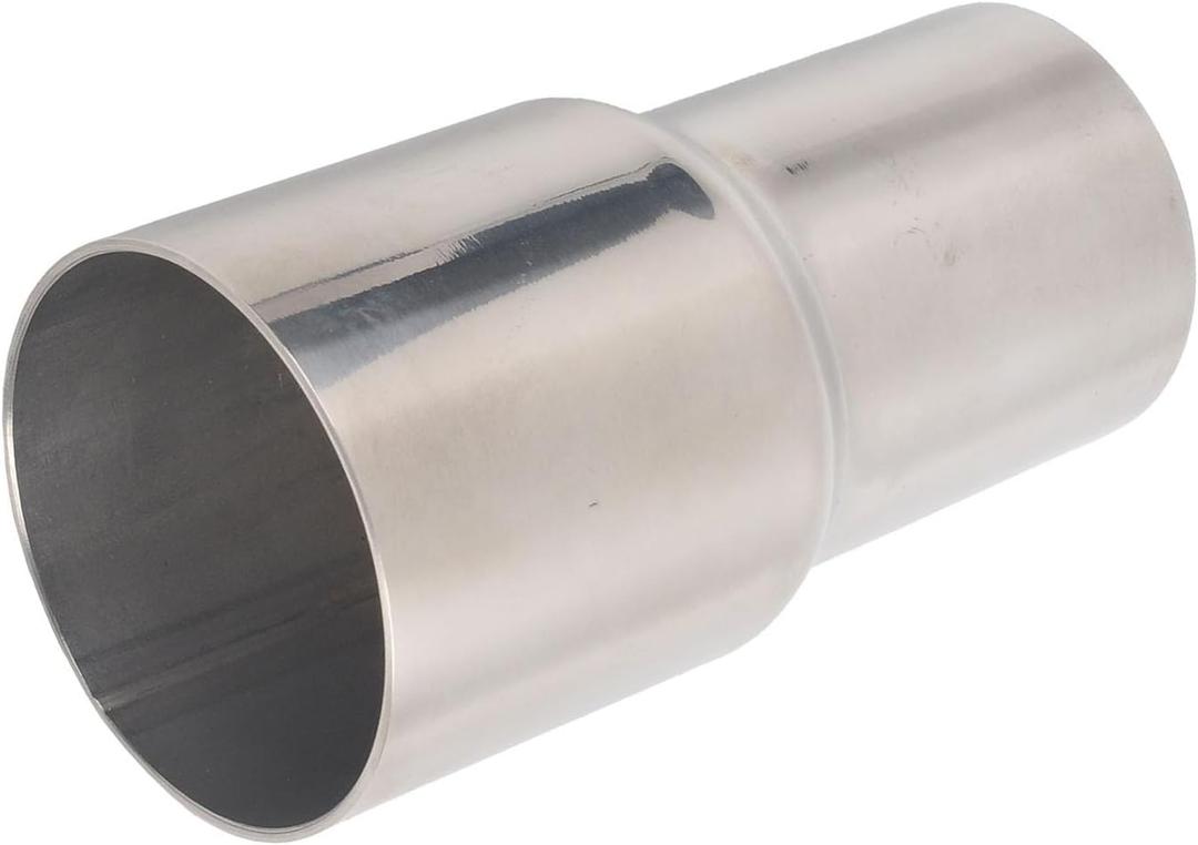 OD 1.75 Inch to ID 2 Inch Exhaust Pipe to Component Pipe Adapter Reducer 1.75'' OD to 2'' ID Polished Stainless Steel 4" Overall Length
