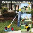 20V Cordless Weed Wacker and Leaf Blower Combo Kit with 2 Batteries, Electric String Trimmers with 11 Pcs Blades for Makita Battery Grass Trimmer Lawn Mower Eater Brush Cutter Yard Garden Tool YellowC