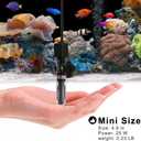 PULACO 25Watt Mini Aquarium Submersible Betta Heater with Free Thermometer Strip for 1-6 Gallon Fish Tanks (Preset Temperature 78)