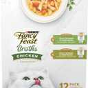 Purina Fancy Feast Chicken Broth Complement Lickable Grain Free Wet Cat Food Variety Pack - (Pack of 12) 1.4 oz. Pouches (EXP 02/01/28)